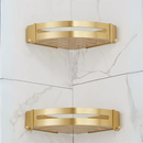 Prateleira De Canto Para Banheiro Dourada